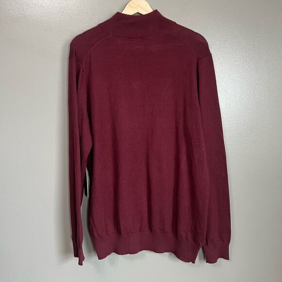 Daniel Hechter cashmere blend pull over sweater wine color large preppy office - Picture 6 of 8